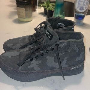 Nobull mid top training shoes dark grey camo